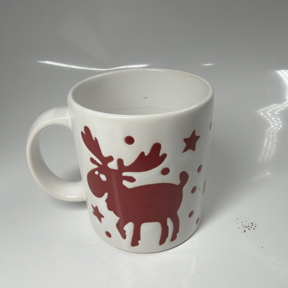 Vintage Waechtersbach Germany Willie Reindeer Moose Snowflake Coffee Mug Cup